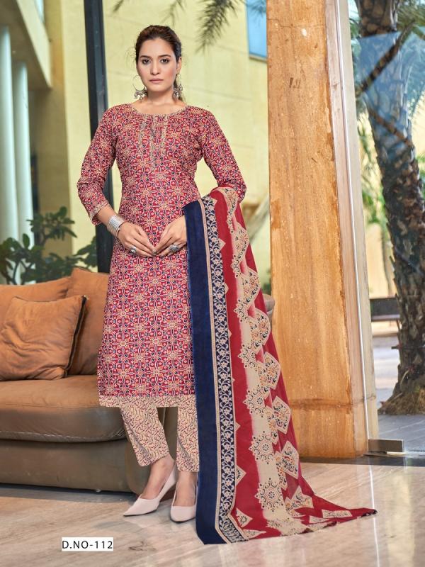 SC Sky Gold Vol-1 – Ajrak Special Kurti Pant With Dupatta